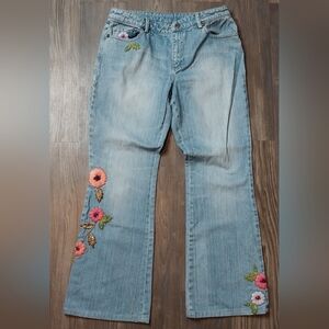 Dana Buchman Embroidered Jeans